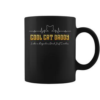 Cool Cat Daddy Heartbeat Cat Lovers Cat Daddy Coffee Mug - Monsterry AU