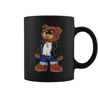 Cool Cute Teddy Bear With Sunglasses Leather Jacket & Jeans Coffee Mug - Monsterry CA