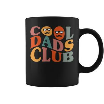 Cool Dads Club Dad Father's Day Retro Groovy Pocket Coffee Mug - Seseable