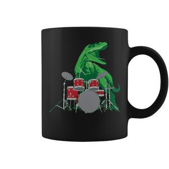 Cool Dinosaur Drummer Best For All Drummers Coffee Mug | Mazezy