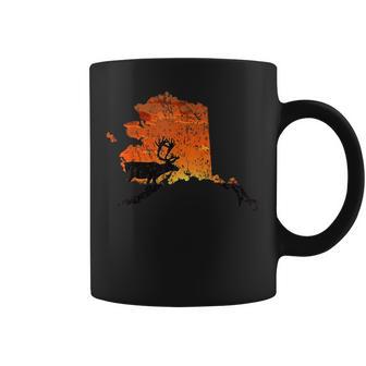 Cool DistressedVintage Caribou Sunrise Alaska Coffee Mug - Monsterry UK