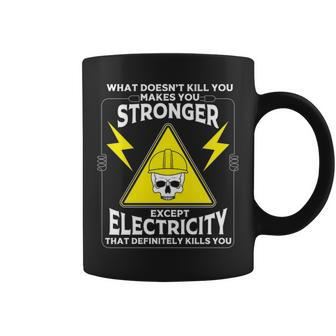 Cool Electrician Men Electricity Kill You Lineman Coffee Mug | Mazezy