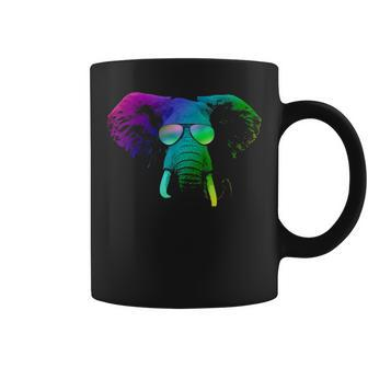 Cool Elephant With Dj Sunglasses Coffee Mug - Monsterry