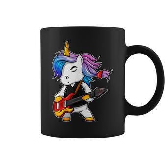 Cool Dabbing Rock ´N´ Roll Unicorn For Rock Fans Coffee Mug - Monsterry AU