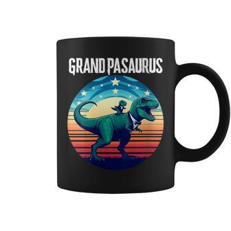 Cool Grandpasaurus Father's Day Trex Little Son Grandfather Coffee Mug - Monsterry DE