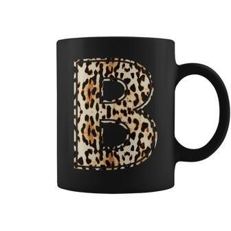 Cool Letter B Initial Name Leopard Cheetah Print Coffee Mug - Monsterry