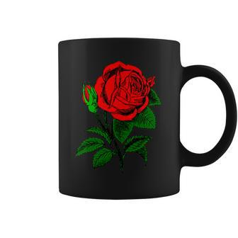 Cool Red Roses Lovers Men Women Youth Floral Coffee Mug - Seseable