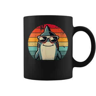 Cool Retro Shark In Sunglasses 70S 80S 90S Shark Coffee Mug - Seseable