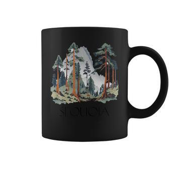 Cool Sequoia National Park Hiking Watercolor Graphic Coffee Mug - Seseable