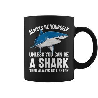 Cool Sharks Biology Ocean Wildlife Shark Lover Boys Girls Coffee Mug - Seseable