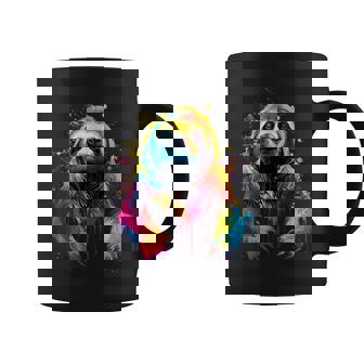 Cool Sloth On Colorful Painted Sloth Coffee Mug | Seseable CA