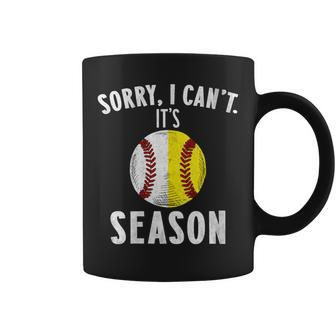 Cool Softball Mom Baseball Sorry I Can't Its Baseball Season Coffee Mug | Mazezy UK