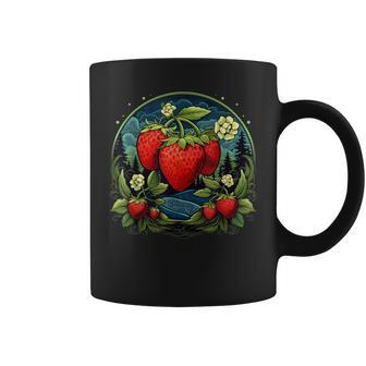 Cool Stawberry Plants By Night For Strawberries Lovers Coffee Mug - Seseable