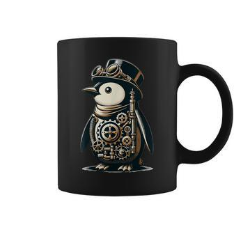 Cool Steampunk Aesthetic Penguin Lover Vintage Penguin Coffee Mug - Thegiftio UK