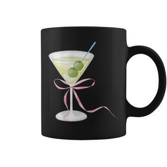 Coquette Bow With Martini Coquette Aesthetic Coffee Mug - Seseable