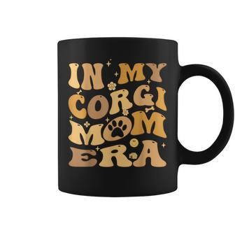 In My Corgi Mom Era Groovy Pembroke Welsh Corgi Dog Owner Coffee Mug - Monsterry AU