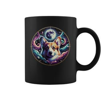 Corgi In Space Under The Moon Coffee Mug - Monsterry DE