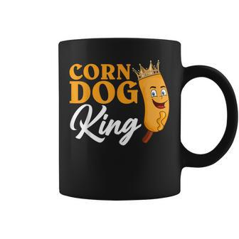 Corndog King Crown Batter Fried Hotdog Ketchup Mustard Mayo Coffee Mug - Monsterry