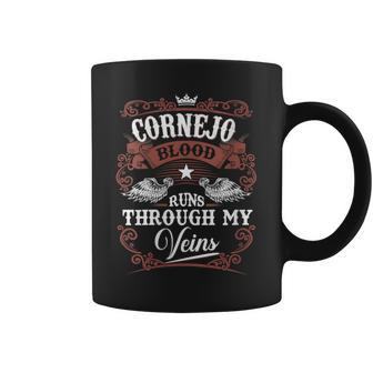 Cornejo Blood Runs Through My Veins Vintage Family Name Coffee Mug - Seseable