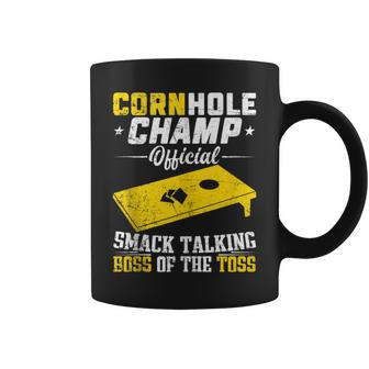 Cornhole Champion Corn Hole Toss Boss Smack Talking Coffee Mug | Crazezy