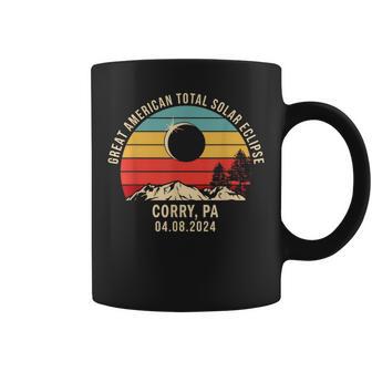 Corry Pa Pennsylvania Total Solar Eclipse 2024 Coffee Mug - Monsterry DE