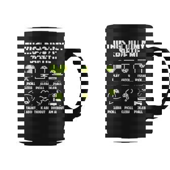Cosas Divertidas Que Hago En Mi Tiempo Libre Pickleball Pickleball Taza de café - Regaloses