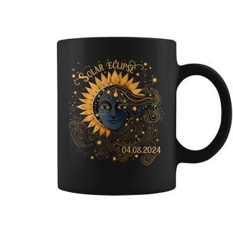 Cosmos Girl Total Solar Eclipse Watching April 8 2024 Coffee Mug - Monsterry AU