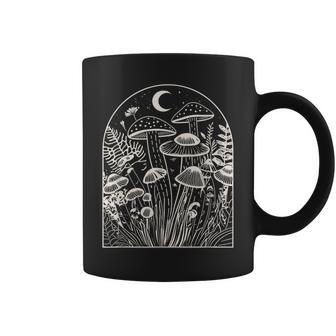 Cottagecore Aesthetic Mushroom Forest Moon Cute Mushrooms Coffee Mug - Thegiftio UK