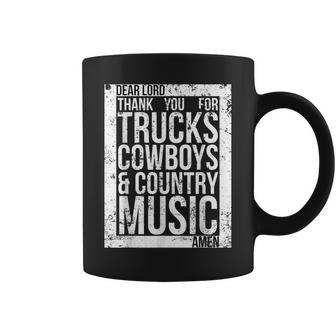 County Girl Thx For Trucks Cowboys Country Music Amen Coffee Mug - Monsterry UK