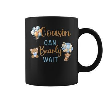 Cousin Can Bearly Wait Gender Neutral Baby Shower Matching Coffee Mug - Monsterry AU