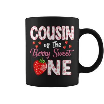 Cousin Of The Berry Sweet One Strawberry First Birthday Coffee Mug | Mazezy