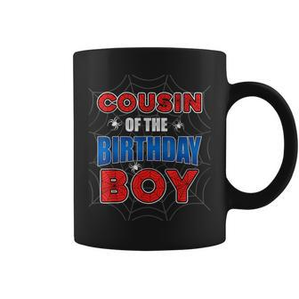 Cousin Of The Birthday Boy Costume Spider Web Birthday Coffee Mug | Mazezy CA