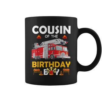 Cousin Of The Birthday Boy Fire Truck Firefighter Party Coffee Mug - Monsterry AU