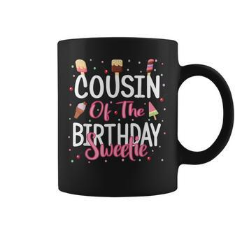 Cousin Of The Birthday Sweetie Girl Ice Cream Theme Party Coffee Mug - Monsterry AU