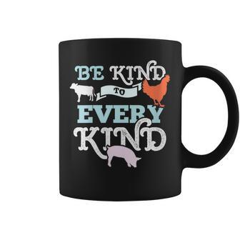 Cow Chicken Pig Support Kindness Animal Equality Vegan Coffee Mug - Monsterry