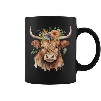 Cow Scottish Highland Cow Western Wear Highland Cow Coffee Mug | Mazezy
