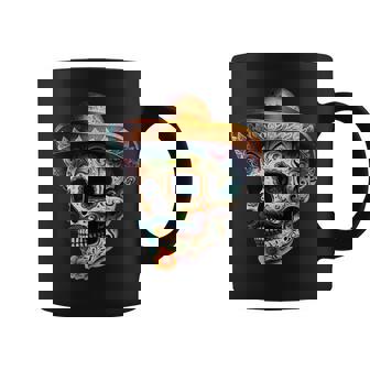 Crâne Mexicain En Sucre Avec Sombrero Cinco De Mayo Homme Tasse - Cadeauxyz