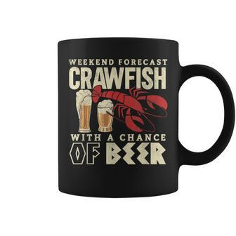 Crawfish Boil Weekend Forecast Cajun Beer Festival Coffee Mug | Mazezy DE
