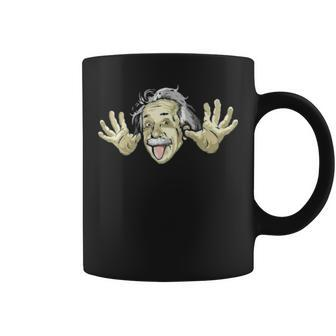 Crazy Physics Professor Wears Tongue Out Albert Genie Coffee Mug - Monsterry UK