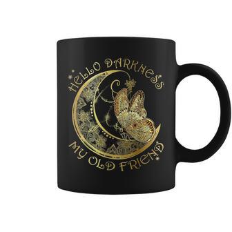 Crescent Moon Butterfly Hello Darkness My Old Friend Coffee Mug - Monsterry AU