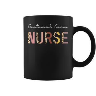 Critical Care Nurse Icu Nurse Intensive Care Nursing Leopard Coffee Mug - Monsterry