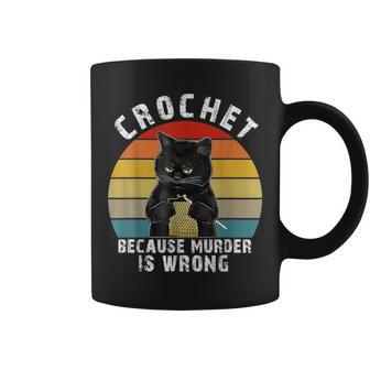 Crochet Knitting Cat Vintage Graphics Plus Size Coffee Mug - Monsterry AU