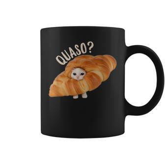 Croissant Quasocat Meme For Vintage Croissant Cat Meme Coffee Mug - Seseable