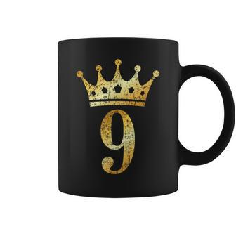 Crown Number 9 Vintage Yellow 9Th Birthday Coffee Mug - Monsterry