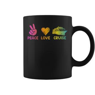 Cruise Ship Peace Love Cruise Coffee Mug - Seseable