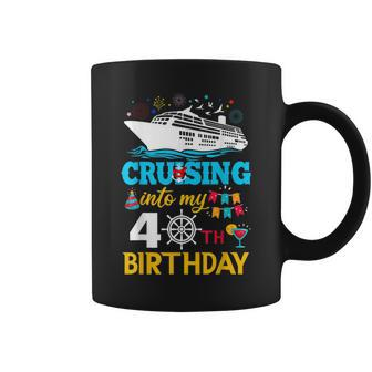 Cruising Into My 40 Year Old Birthday Party 40Th B-Day Coffee Mug - Seseable