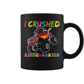 I Crushed Kindergarten Monster Truck Graduation Boys Coffee Mug - Monsterry UK