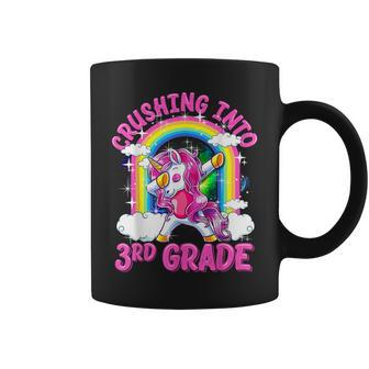 Crushing Into 3Rd Grade Dabbing Unicorn Back To School Girls Coffee Mug - Monsterry UK