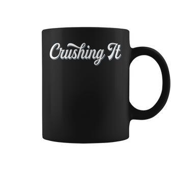 Crushing It Retro Cool Successful Winning Coffee Mug - Monsterry AU
