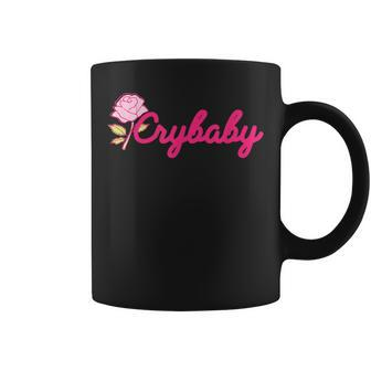 Crybaby Rose Cry Baby Kawaii Hipster Soft Girl Slogan Pink Coffee Mug - Monsterry